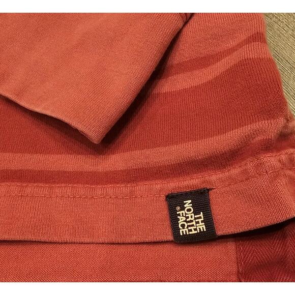 The North Face Shirt Mens XL Red Clay Striped Long Sleeve Wedge Wood Rugby Polo - Picture 3 of 10